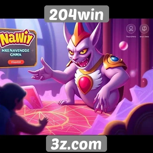 Navegação e interface do usuário no site 204win