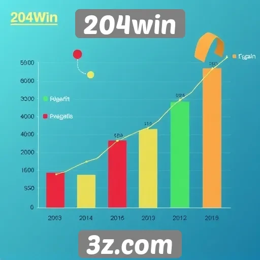 Estatísticas de uso do site 204win em crescimento